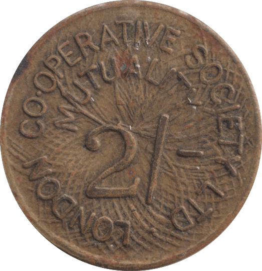 2 SHILLINGS TOKEN COOPERATIVE SOCIETY - HALFPENNY TOKEN - Cambridgeshire Coins