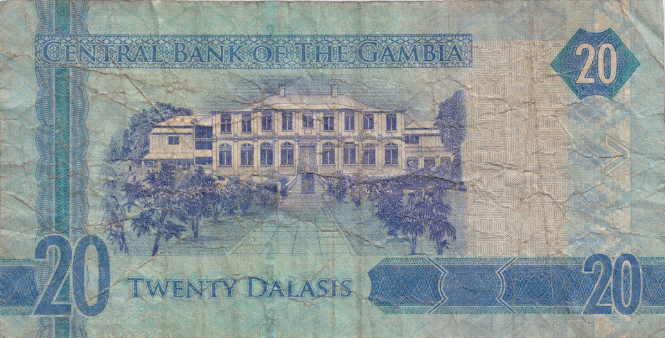 20 DALASIS CENTRL BANK OF GAMBIA GAMBIAN BANKNOTE REF 423 - World Banknotes - Cambridgeshire Coins