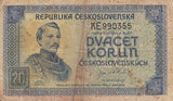 20 KORUNA BANKNOTE CZECHOSLOVAKIA ( REF 276 ) - World Banknotes - Cambridgeshire Coins