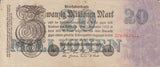 20 REICHSMARK GERMAN BANKNOTE REF 215 - WORLD BANKNOTES - Cambridgeshire Coins
