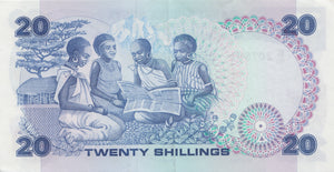 20 SHILLINGS BANKI KUU YA KENYA KENYAN BANKNOTE REF 445 - World Banknotes - Cambridgeshire Coins