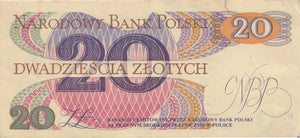 20 ZLOTY BANKNOTE POLAND ( REF 104 ) - World Banknotes - Cambridgeshire Coins
