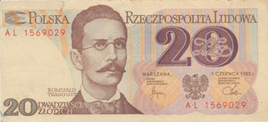 20 ZLOTY BANKNOTE POLAND ( REF 104 ) - World Banknotes - Cambridgeshire Coins