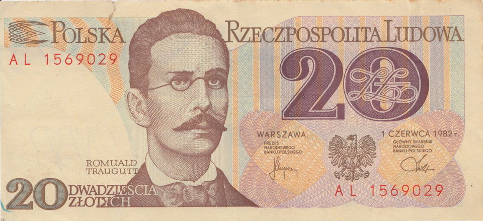 20 ZLOTY BANKNOTE POLAND ( REF 104 ) - World Banknotes - Cambridgeshire Coins