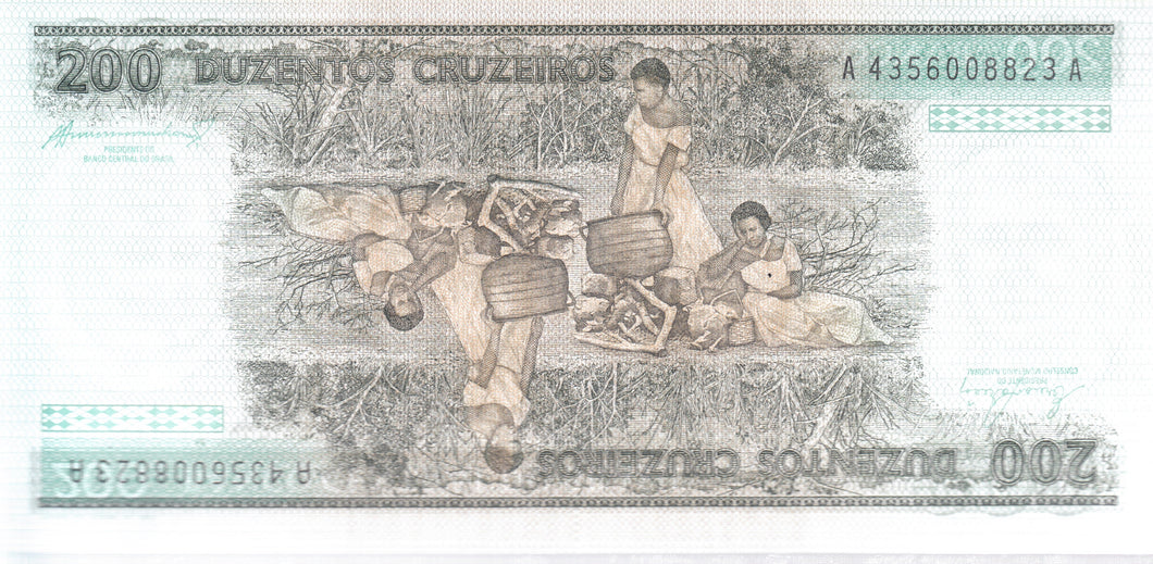 200 CRUZADOS BANCO DO BRASIL BRAZIL BANKNOTE REF 153 - WORLD BANKNOTES - Cambridgeshire Coins