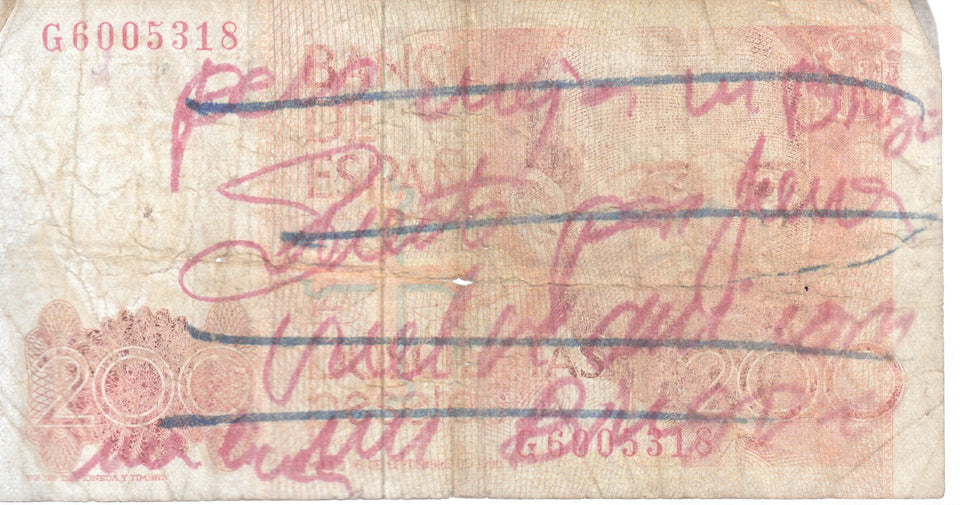 200 PESETAS BANCO DE ESPANA SPANISH BANKNOTE REF 140 - WORLD BANKNOTES - Cambridgeshire Coins