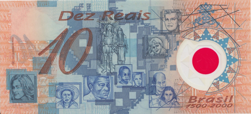 2000 10 REAIS BANKNOTE BRAZIL REF 587 - World Banknotes - Cambridgeshire Coins