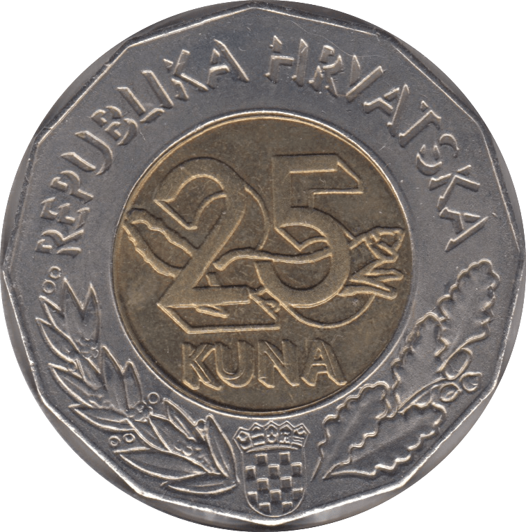 2000 25 KUNA CROATIA - WORLD COINS - Cambridgeshire Coins