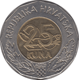 2000 25 KUNA CROATIA - WORLD COINS - Cambridgeshire Coins