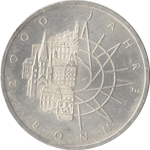 2000 ANNIVERSARY OF BONN SILVER 10 MARKS GERMANY - SILVER WORLD COINS - Cambridgeshire Coins