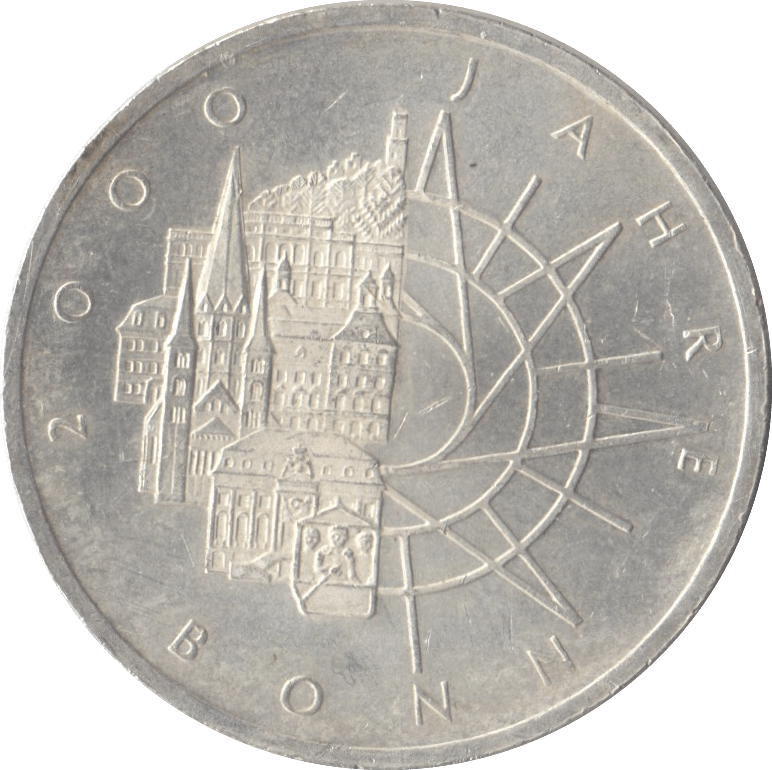 2000 ANNIVERSARY OF BONN SILVER 10 MARKS GERMANY - SILVER WORLD COINS - Cambridgeshire Coins