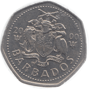 2000 BARBADOS ONE DOLLAR - WORLD COINS - Cambridgeshire Coins