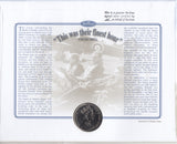 2000 BATTLE OF BRITAIN 1 CROWN COIN COVER SIGNED BY WING COMMANDER G. C. UNWIN REF CC24 - coin covers - Cambridgeshire Coins