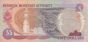 2000 BERMUDA MONETARY AUTHORITY FIVE DOLLAR BANKNOTE REF 1526 - World Banknotes - Cambridgeshire Coins