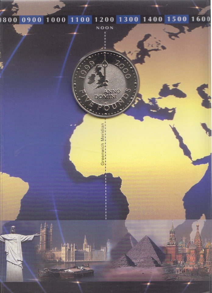 2000 Brilliant Uncirculated £5 Coin Presentation Pack Millennium - £5 BU PACK - Cambridgeshire Coins