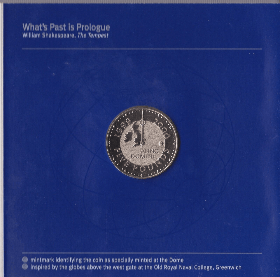 2000 Brilliant Uncirculated £5 Coin Presentation Pack Minted At Dome - £5 BU PACK - Cambridgeshire Coins