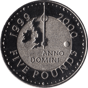 2000 BRILLIANT UNCIRCULATED £5 MILLENNIUM MINTED AT THE DOME BRILLIANT UNCIRCULATED BU - £5 BU - Cambridgeshire Coins