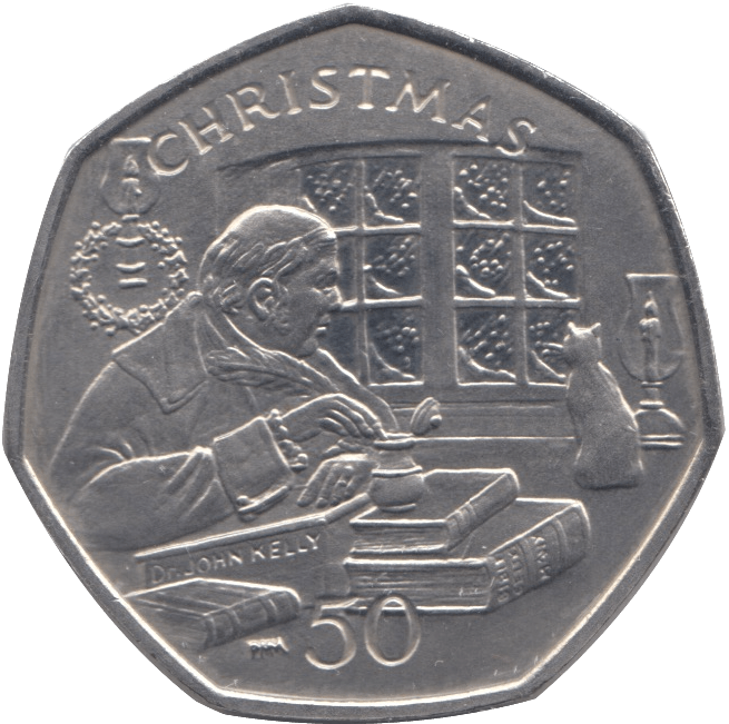 2000 CHRISTMAS 50P BIBLE TRANSLATION ISLE OF MAN - 50P CHRISTMAS - Cambridgeshire Coins