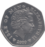 2000 CHRISTMAS 50P BIBLE TRANSLATION ISLE OF MAN - 50P CHRISTMAS - Cambridgeshire Coins