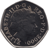 2000 FIFTY PENCE 50P BRILLIANT UNCIRCULATED PUBLIC LIBRARIES BU - 50p BU - Cambridgeshire Coins