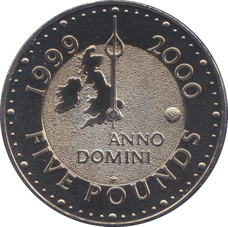 2000 FIVE POUND £5 MILLENNIUM MINTED AT DOME BRILLIANT UNCIRCULATED BU - £5 BU - Cambridgeshire Coins