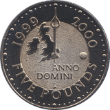 2000 FIVE POUND £5 MILLENNIUM MINTED AT DOME BRILLIANT UNCIRCULATED BU - £5 BU - Cambridgeshire Coins