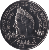 2000 FIVE POUND £5 QUEEN MOTHER 100TH BIRTHDAY BRILLIANT UNCIRCULATED BU - £5 BU - Cambridgeshire Coins
