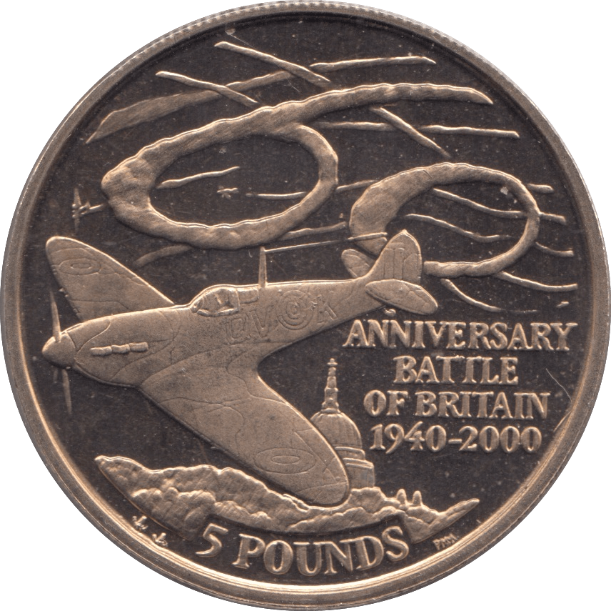 2000 GIBRALTAR BRILLIANT UNCIRCULATED £5 BATTLE OF BRITAIN £5 BU - £5 BU - Cambridgeshire Coins
