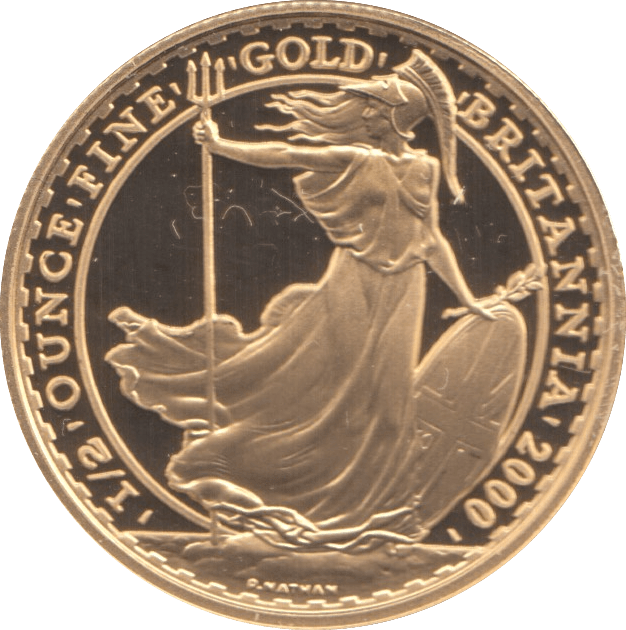 2000 HALF OUNCE GOLD £50 BRITANNIA COIN PROOF - GOLD BRITANNIAS - Cambridgeshire Coins