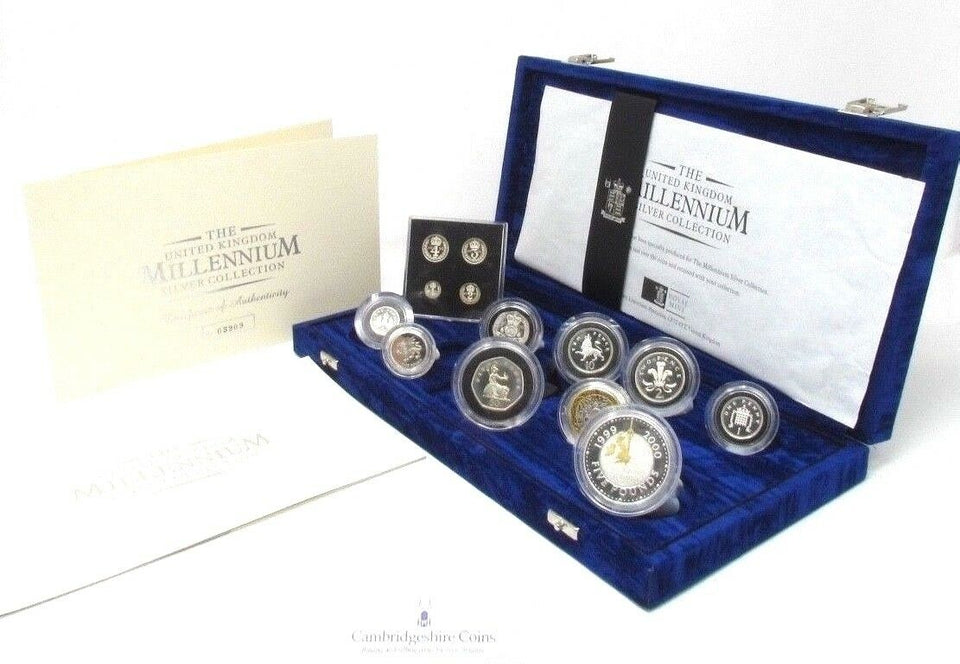 2000 Millennium Silver Proof Coin Set Maundy Money Box COA Bullion Royal Mint - Silver Proof - Cambridgeshire Coins