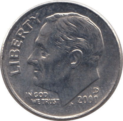 2000 ONE DIME USA - SILVER WORLD COINS - Cambridgeshire Coins