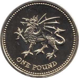 2000 ONE POUND £1 WELSH DRAGON BRILLIANT UNCIRCULATED BU - £1 BU - Cambridgeshire Coins
