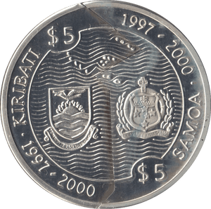 2000 SILVER PROOF 10 DOLLARS 2 PIECE SILVER SAMOA 925 SILVER - SILVER WORLD COINS - Cambridgeshire Coins
