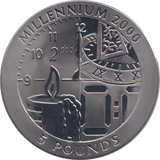 2000 TITANIUM PROOF 5 POUNDS GIBRALTAR MILLENIUM - TITANIUM - Cambridgeshire Coins