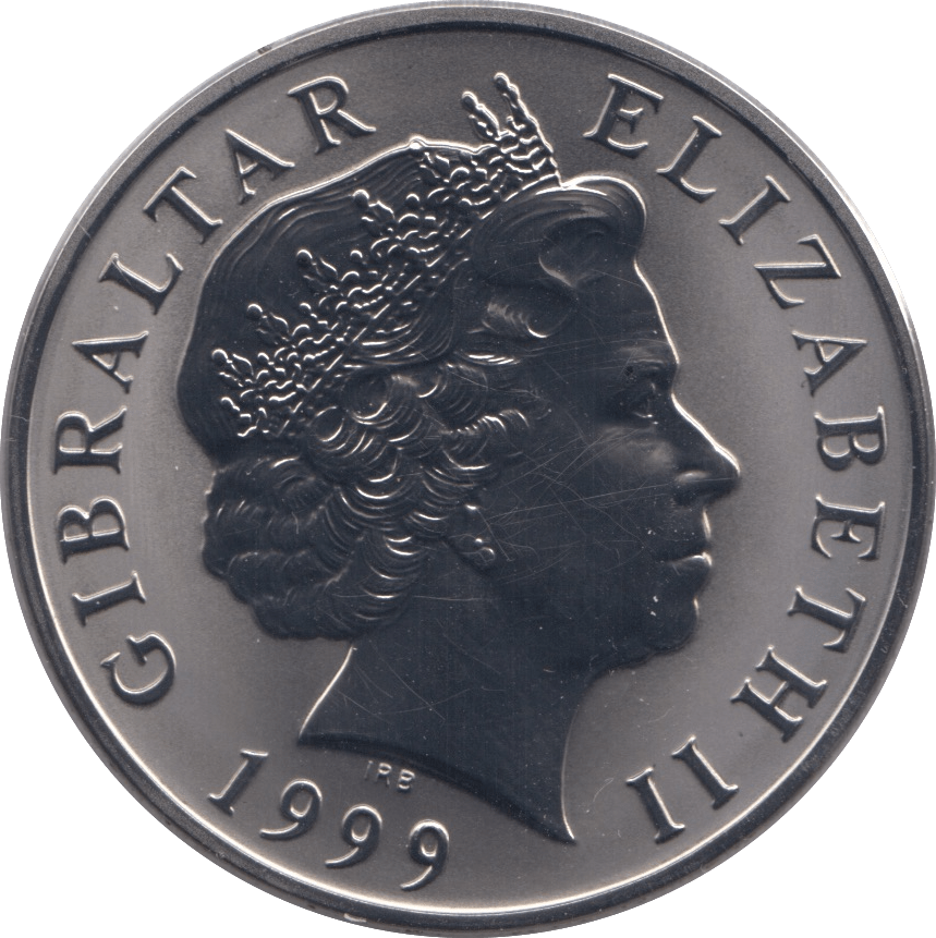 2000 TITANIUM PROOF 5 POUNDS GIBRALTAR MILLENIUM - TITANIUM - Cambridgeshire Coins