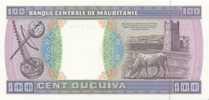 2001 100 OUGUIYA BANKNOTE MAURITANIA REF 1185 - World Banknotes - Cambridgeshire Coins