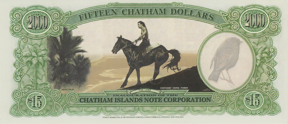 2001 $15 CHATHAM ISLANDS BANKNOTE NEW ZEALAND REF 936 - World Banknotes - Cambridgeshire Coins