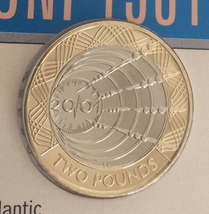 2001 £2 UNCIRCULATED PRESENTATION PACK WIRELESS - £2 BU PACK - Cambridgeshire Coins