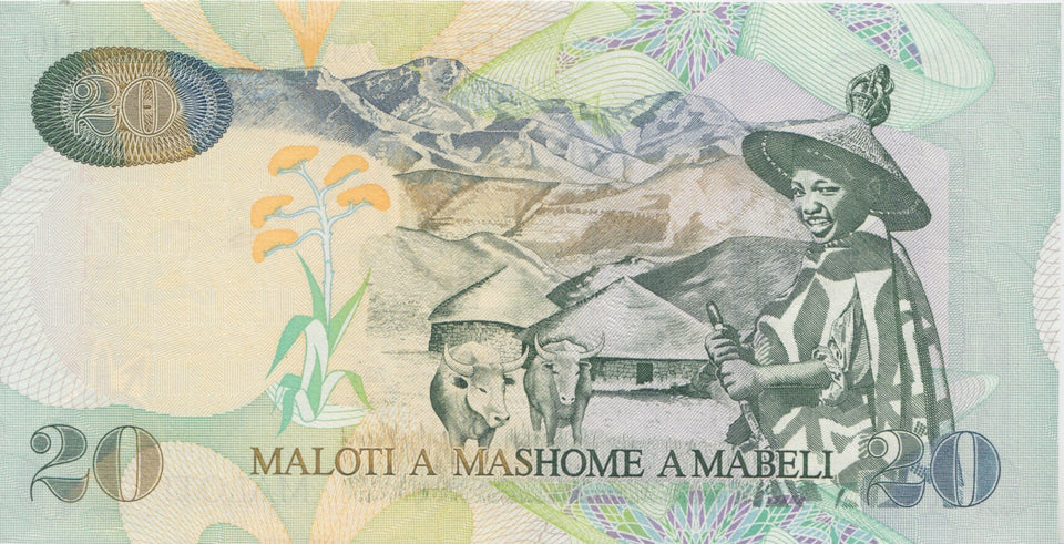 2001 20 MALUTI BANKNOTE LESOTHO REF 872 - World Banknotes - Cambridgeshire Coins