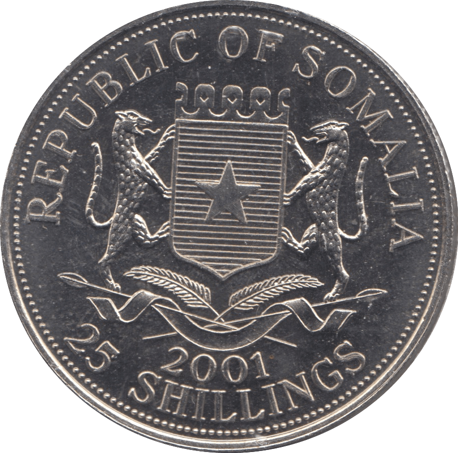 2001 25 SHILLINGS SOMALIA - WORLD COINS - Cambridgeshire Coins