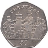 2001 CHRISTMAS 50P VICTORIAN POSTMAN ISLE OF MAN - 50P CHRISTMAS - Cambridgeshire Coins