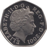 2001 FIFTY PENCE PROOF 50P COIN BRITANNIA - 50p Proof - Cambridgeshire Coins