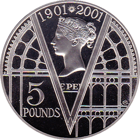 2001 FIVE POUND £5 PROOF COIN QUEEN VICTORIA CENTENNIAL - £5 Proof - Cambridgeshire Coins