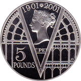 2001 FIVE POUND £5 PROOF COIN QUEEN VICTORIA CENTENNIAL - £5 Proof - Cambridgeshire Coins