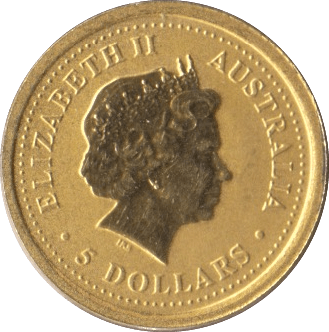 2001 GOLD 1/20 OZ NUGGET FIVE DOLLARS AUSTRALIA - Gold World Coins - Cambridgeshire Coins