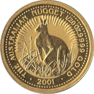 2001 GOLD 1/20 OZ NUGGET FIVE DOLLARS AUSTRALIA - Gold World Coins - Cambridgeshire Coins