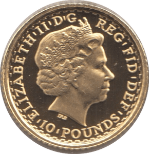 2001 GOLD PROOF £10 1/10 OUNCE BRITANNIA UNA AND THE LION - GOLD BRITANNIAS - Cambridgeshire Coins