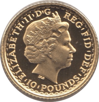 2001 GOLD PROOF £10 1/10 OUNCE BRITANNIA UNA AND THE LION - GOLD BRITANNIAS - Cambridgeshire Coins