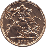 2001 GOLD SOVEREIGN ( BU ) - Sovereign - Cambridgeshire Coins