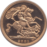 2001 GOLD SOVEREIGN ( PROOF ) - Sovereign - Cambridgeshire Coins